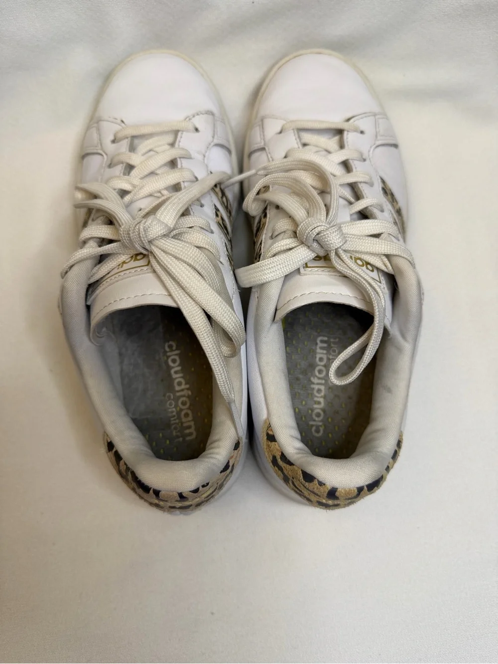Adidas Grand Court Leopard Stripe Gum Sole Shoes 7